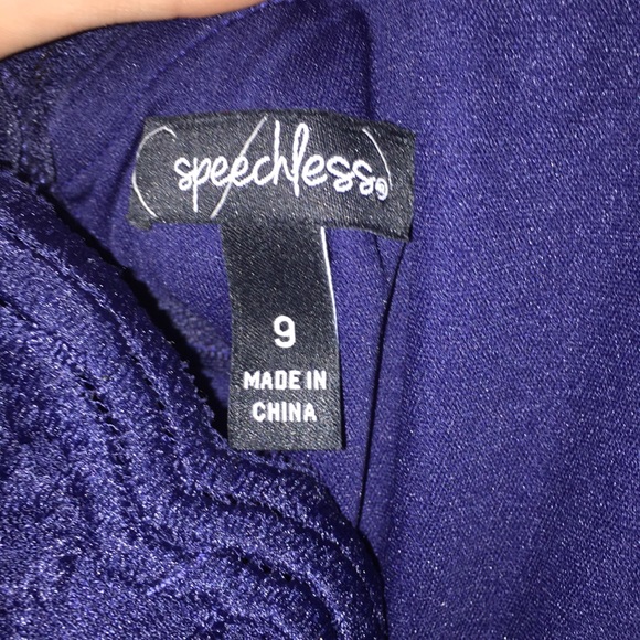 NAVY BLUE HOMECOMING DRESS - Picture 4 of 8